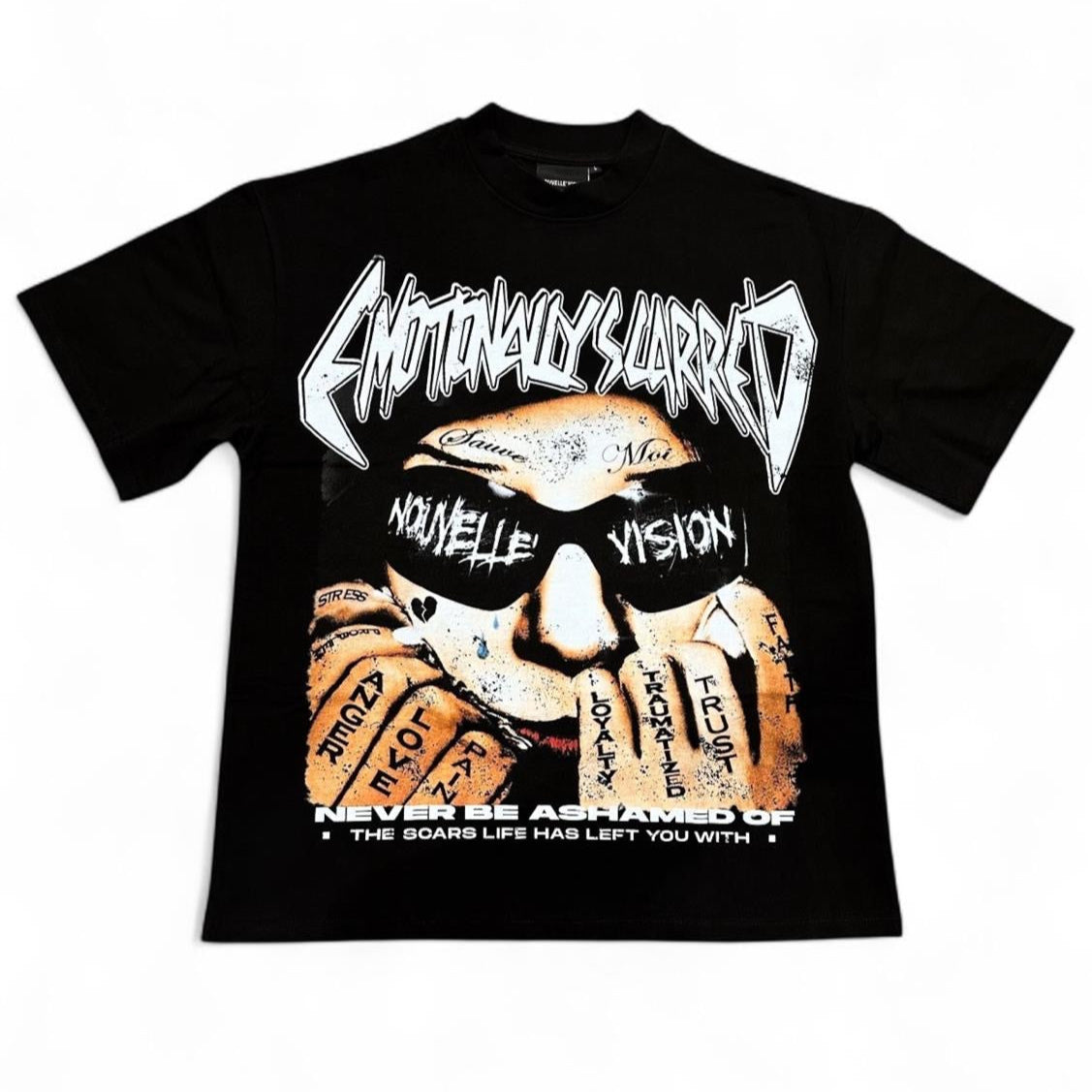 Emotionally Scarred Tee (BLACK)